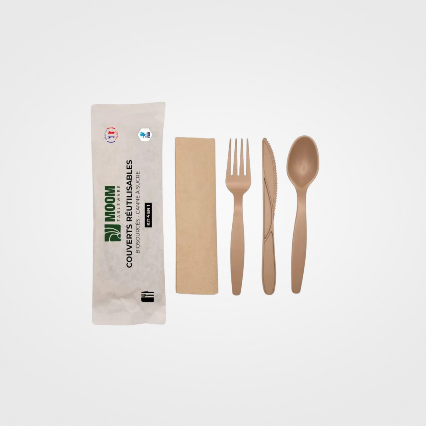 Kit Couverts 4 en 1 Canne à Sucre