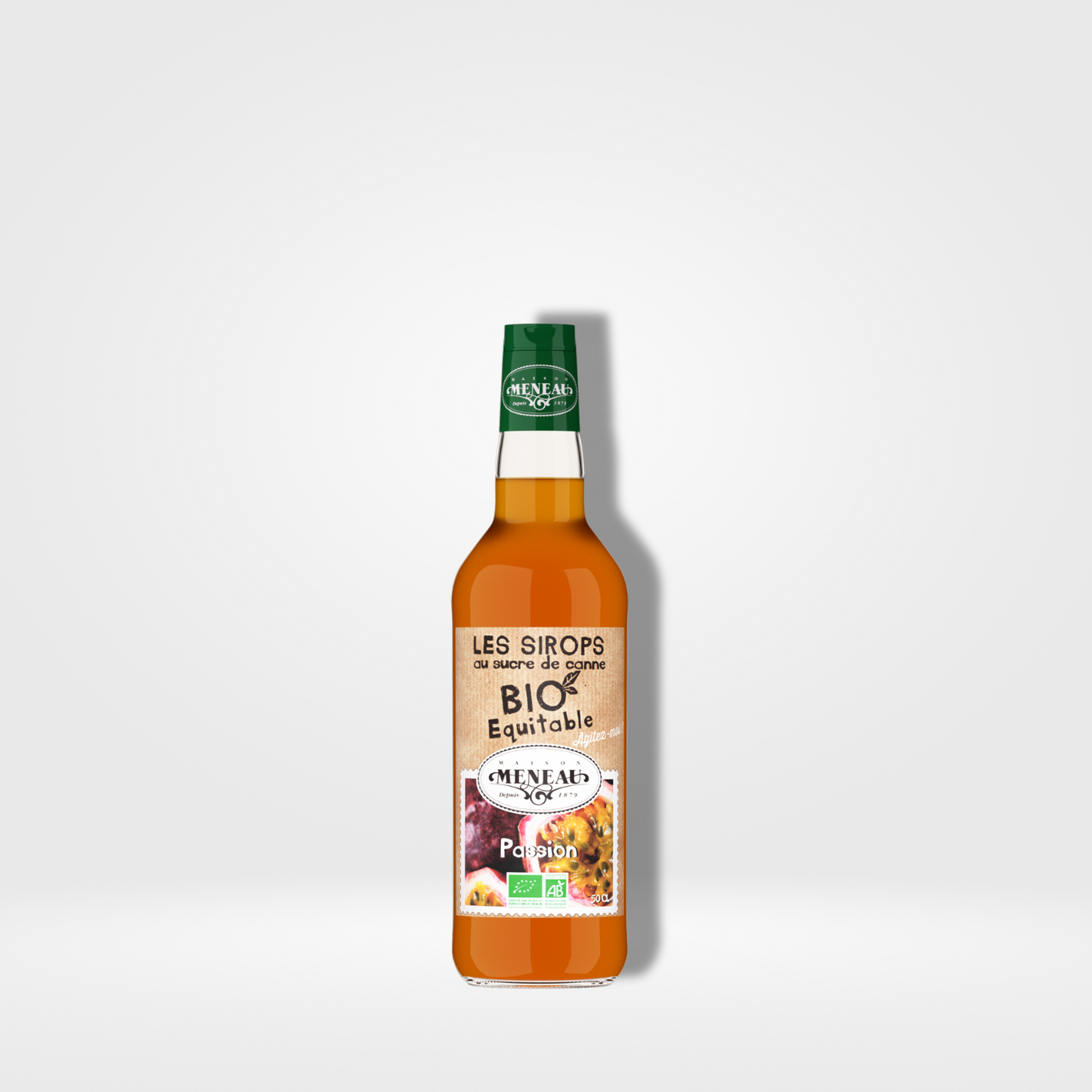 Meneau Sirop Fruit de la Passion Bio verre - 1 x 50cl