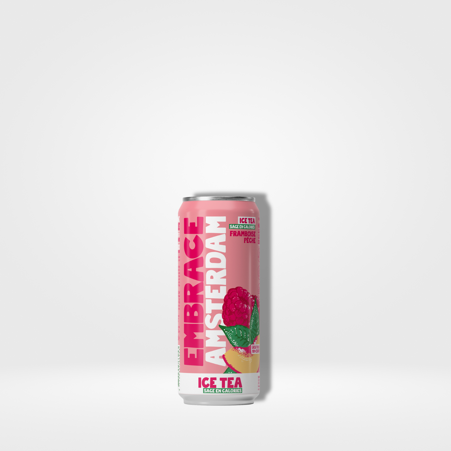 Embrace Amsterdam Framboise Pêche cans - 12 x 33cl
