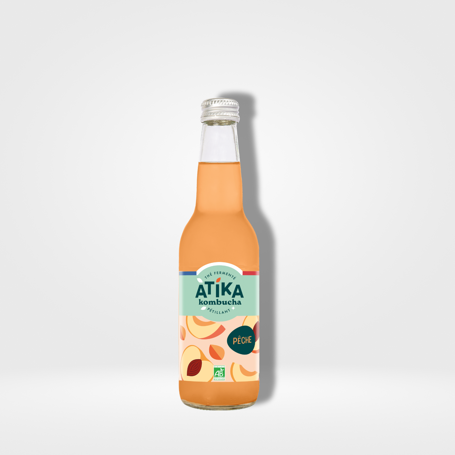 Atika Kombucha Bio Pêche - 12 x 33cl