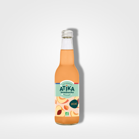 Atika Kombucha Bio Pêche - 12 x 33cl