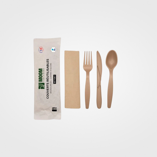 Kit Couverts 4 en 1 Canne à Sucre