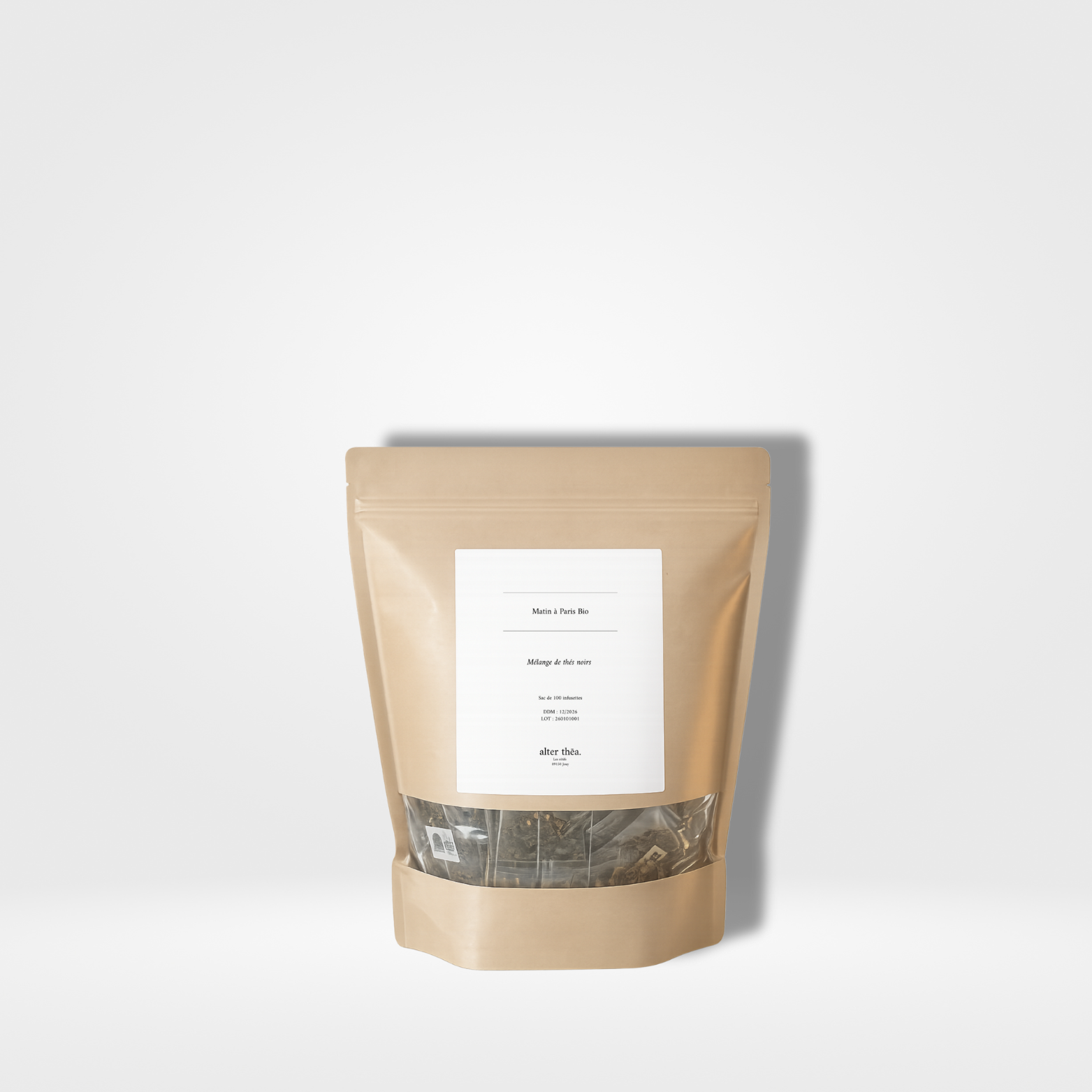 Alter Thēa Thé noir Bio Matin à Paris English Breakfast sachet - 100 x 2,5g