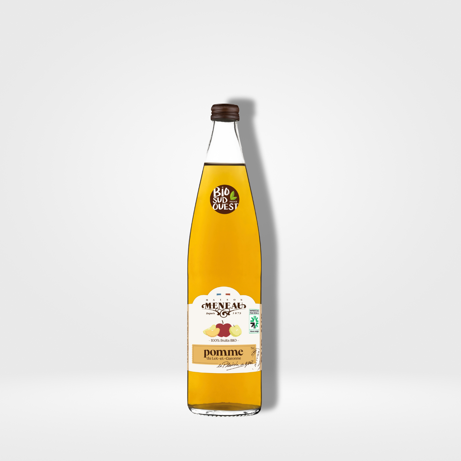 Meneau Jus de Pomme Clarifié verre - 6 x 75cl