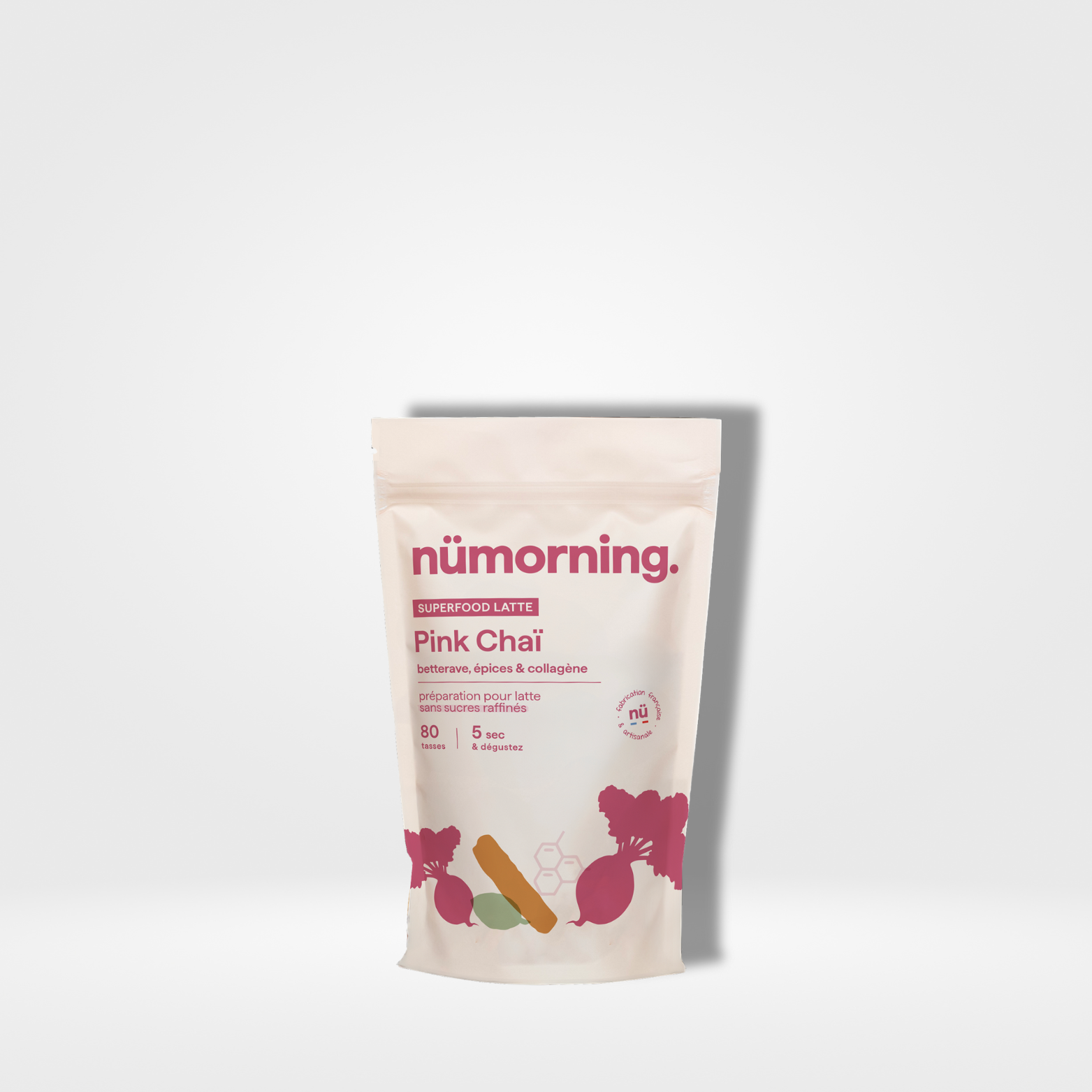 Nümorning Pink Chai + Collagène Bio - 1 x 500g