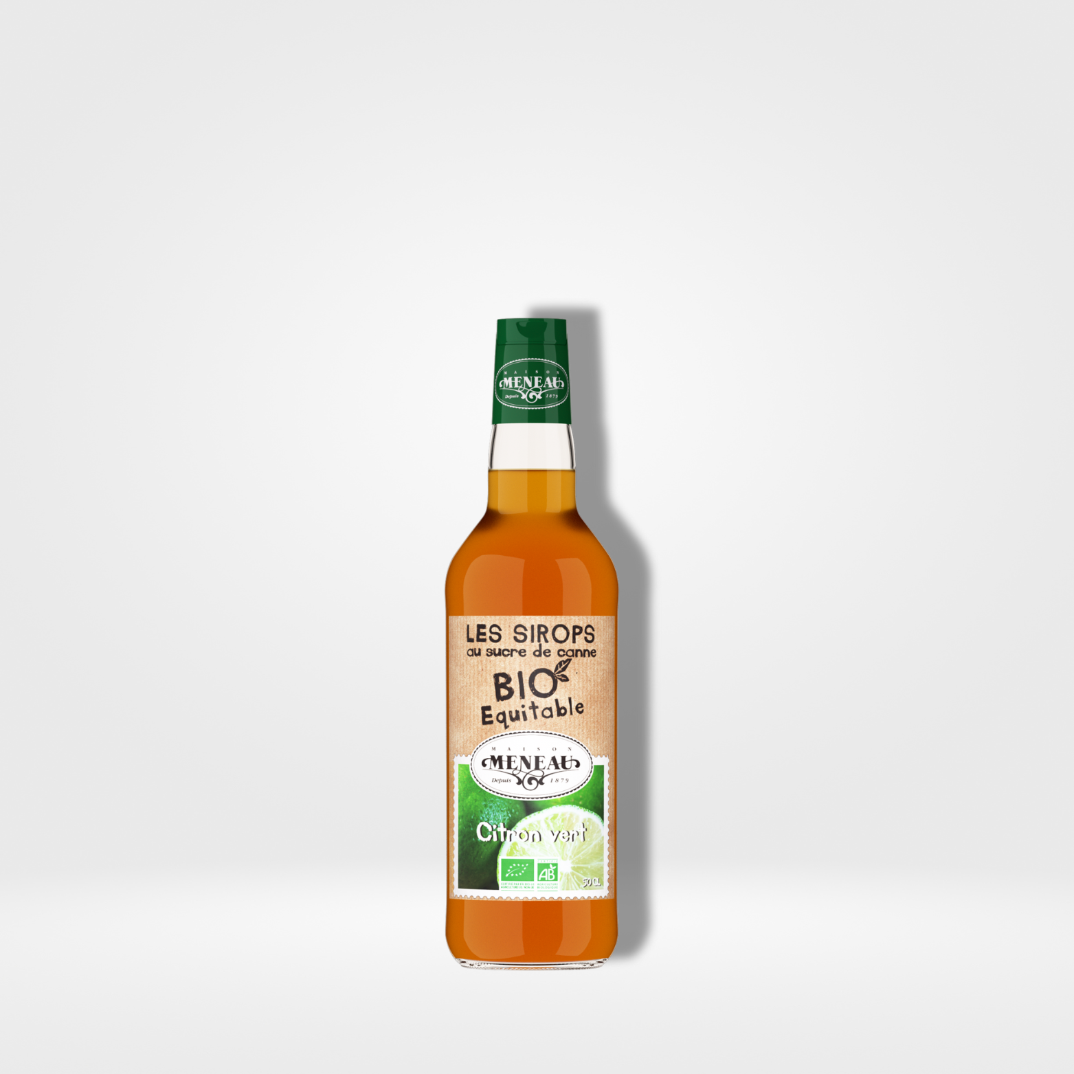 Meneau Sirop Citron Vert Bio verre - 1 x 50cl