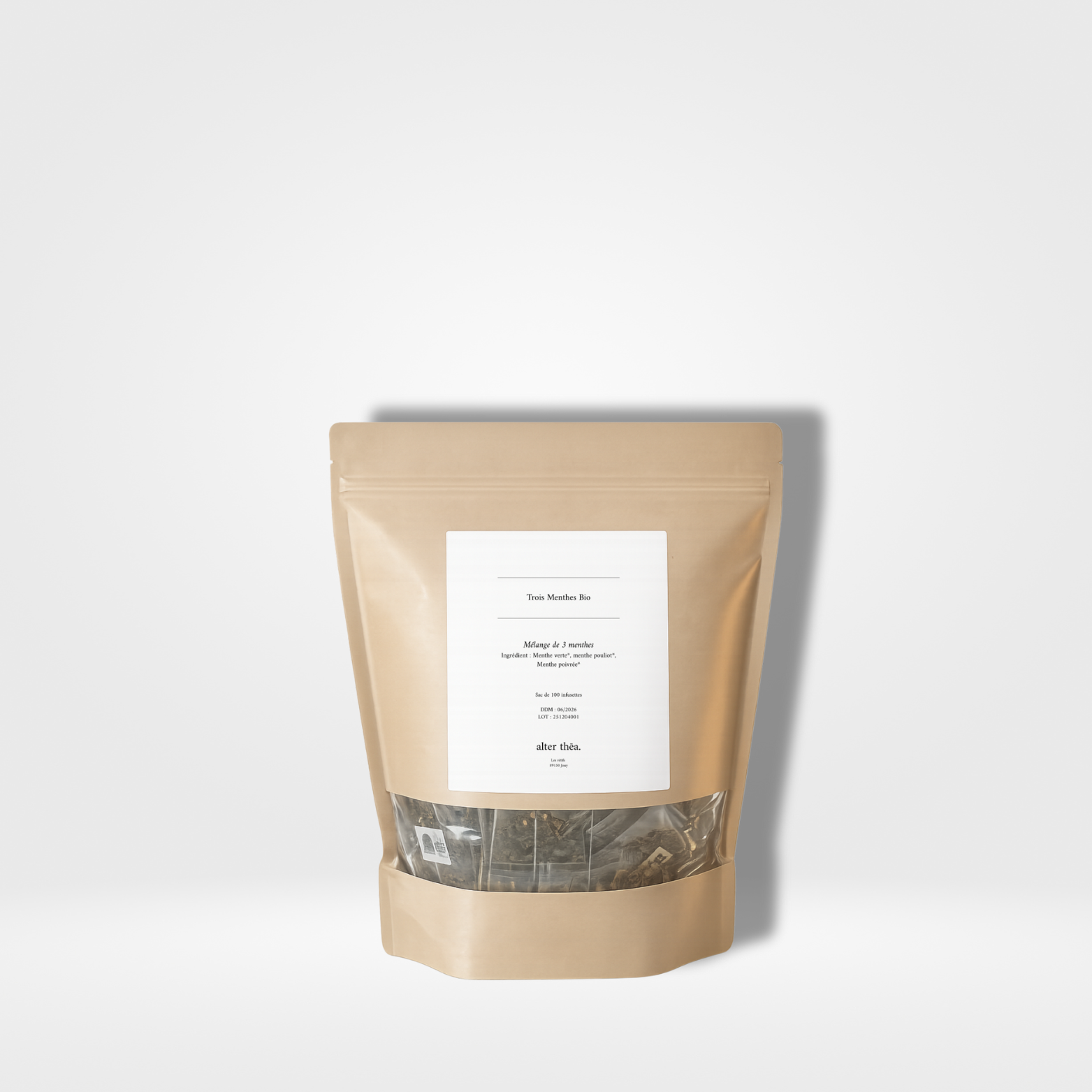 Alter Thēa Infusion Trois Menthes sachet Bio - 100 x 2,5g